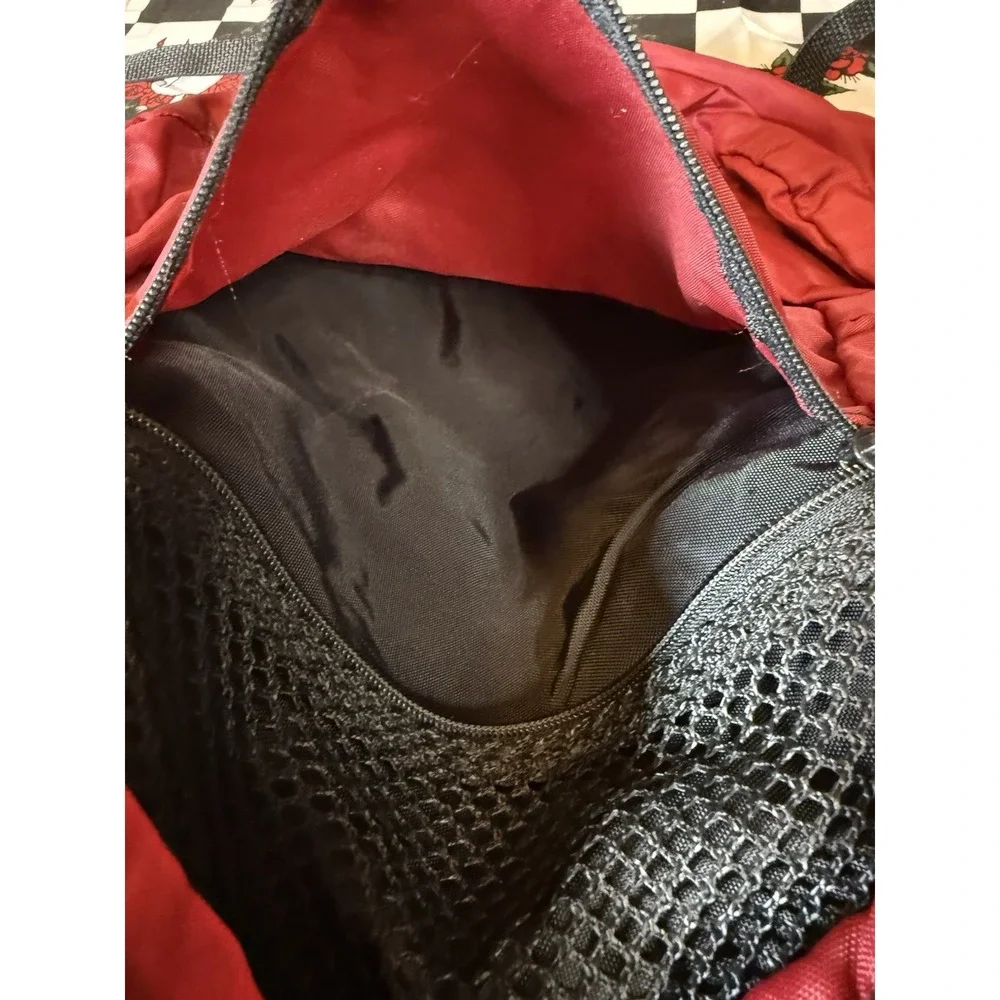 Vintage Wolf Creek Backpack Red Black School Travel Bag‎ 16x20